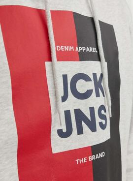 Sudadera Jack and Jones Oscar Gris para Hombre