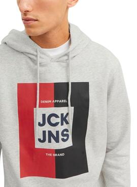 Sudadera Jack and Jones Oscar Gris para Hombre