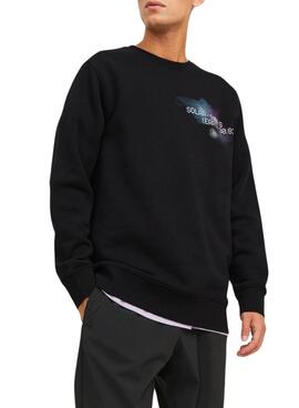 Sudadera Jack and Jones Nebulas Negra para Hombre