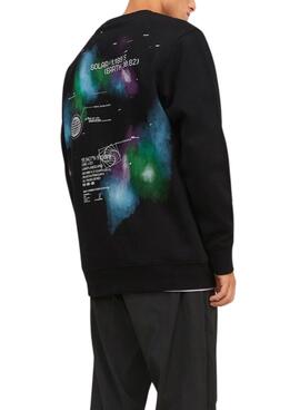 Sudadera Jack and Jones Nebulas Negra para Hombre