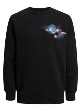 Sudadera Jack and Jones Nebulas Negra para Hombre