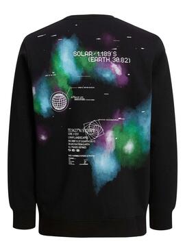 Sudadera Jack and Jones Nebulas Negra para Hombre