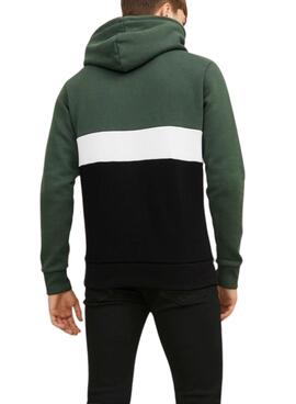 Sudadera Jack and Jones Reid Block Verde Hombre 