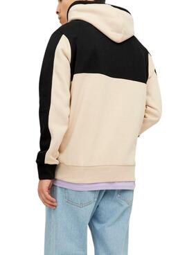 Sudadera Jack and Jones Force Block Beige Hombre