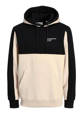 Sudadera Jack and Jones Force Block Beige Hombre