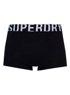 Pack 2 Calzoncillos Superdry Boxer Blanco y Negro