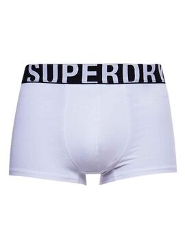 Pack 2 Calzoncillos Superdry Boxer Blanco y Negro