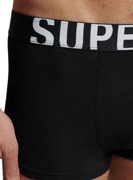 Pack 2 Calzoncillos Superdry Boxer Blanco y Negro