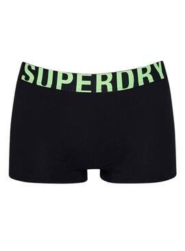 Pack 2 Calzoncillos Superdry Boxer Negro Hombre