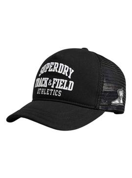 Gorra Superdry Classic Trucker Negra Letras Hombre