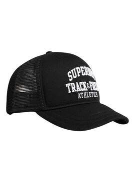 Gorra Superdry Classic Trucker Negra Letras Hombre
