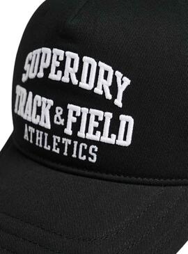 Gorra Superdry Classic Trucker Negra Letras Hombre
