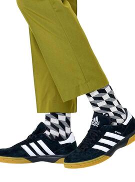 Calcetines Happy Socks Filed Optic Blancos Hombre 