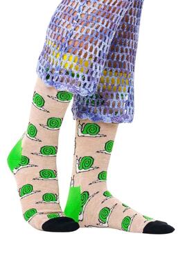 Calcetines Happy Socks Snail Beige para Hombre
