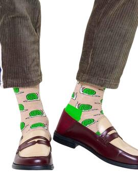 Calcetines Happy Socks Snail Beige para Hombre