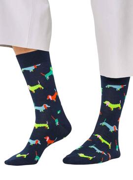 Calcetines Happy Socks Puppy Negros para Hombre