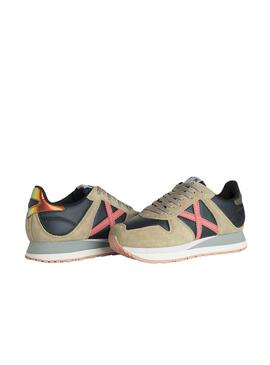 Zapatillas Munich Massana Sky Negro Beige Mujer