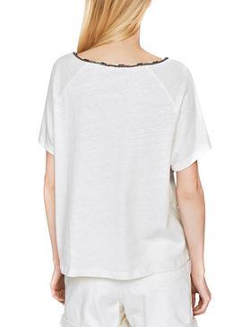 Camiseta Pepe Jeans Mertyl Beige Para Mujer