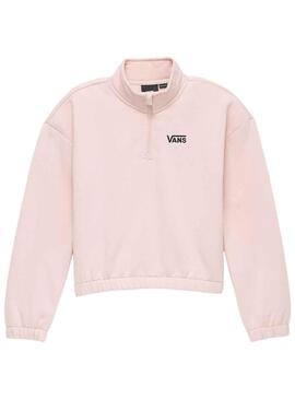 Sudadera Vans Half Zip Mock Rosa para Niña