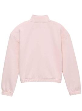 Sudadera Vans Half Zip Mock Rosa para Niña