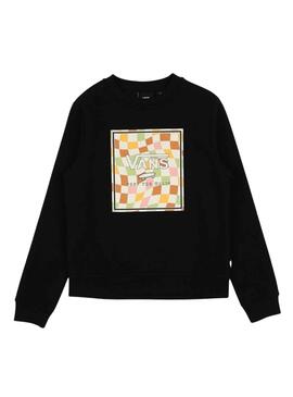 Sudadera Vans Wavy Check Negra para Niño