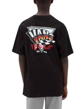 Camiseta Vans Hole Shot Negra para Niño