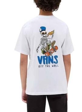 Camiseta Vans Skull Slice Blanca para Niño