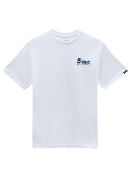 Camiseta Vans Skull Slice Blanca para Niño