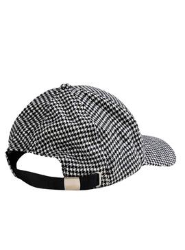 Gorra Naf Naf Cuadros Negra y Blanca para Mujer