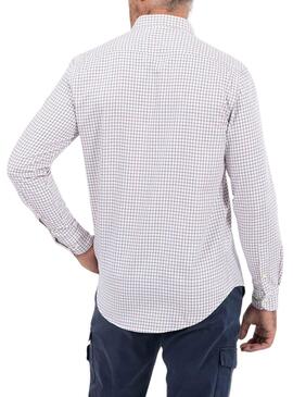 Camisa El Pulpo Caoba Blanca Cuadros para Hombre