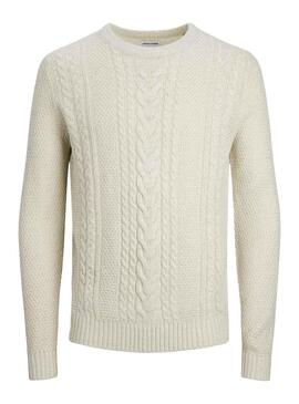 Jersey Jack and Jones Craig Knit Blanco Hombre