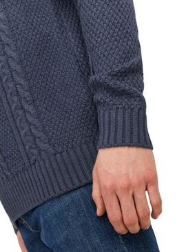 Jersey Jack and Jones Craig Knit Marino Hombre