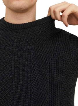 Jersey Jack and Jones Standford Knit Negro Hombre