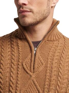 Jersey Superdry Vintage Jacob Marrón para Hombre