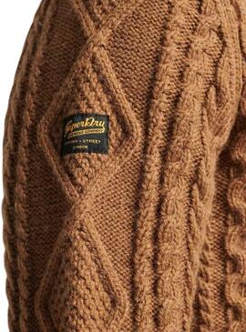 Jersey Superdry Vintage Jacob Marrón para Hombre