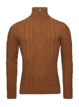 Jersey Superdry Vintage Jacob Marrón para Hombre