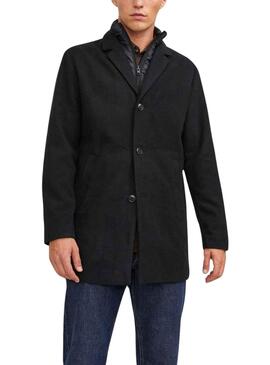 Abrigo Jack and Jones Zac Lana Negro para Hombre