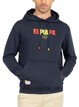 Sudadera El Pulpo Lettering RFEF Marino Hombre