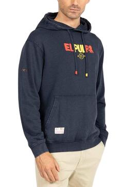 Sudadera El Pulpo Lettering RFEF Marino Hombre