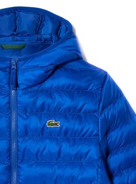 Chaqueta Lacoste Hidrófugo Azul Para Hombre