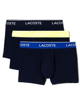 Pack 3 Calzoncillos Lacoste Boxers Marino Hombre