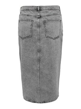 Falda Only Vaquera Gry Brillos Gris Para Mujer