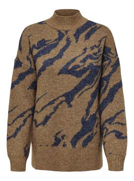 Jersey Only Tanya Jacquard Camel Para Mujer