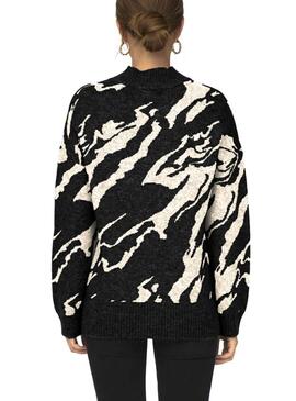 Jersey Only Tanya Jacquard Negro Para Mujer