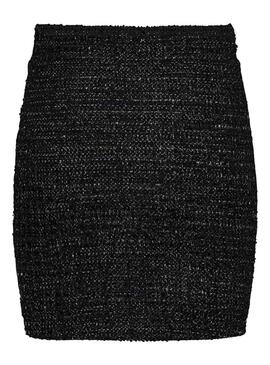 Falda Only Tit Button Shine Negro Para Mujer