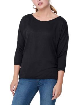 Camiseta Only Elecos 4/5 Negro para Mujer