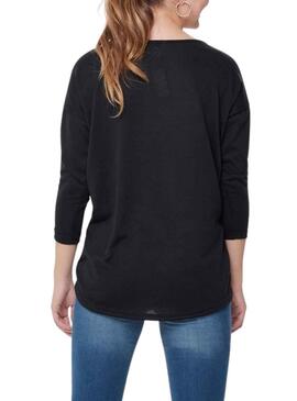 Camiseta Only Elecos 4/5 Negro para Mujer