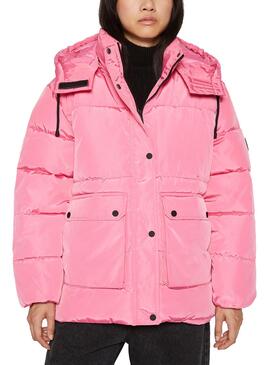 Cazadora Only Nora Short Puffer Rosa Para Mujer