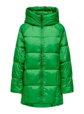 Abrigo Only Acolchado Asta Verde Para Mujer