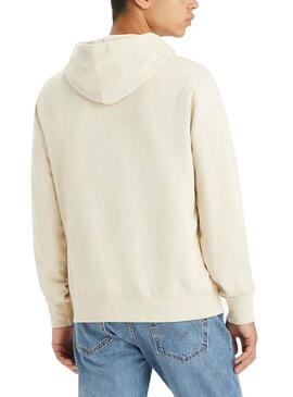 Sudadera Levis Original Capucha Beige Para Hombre